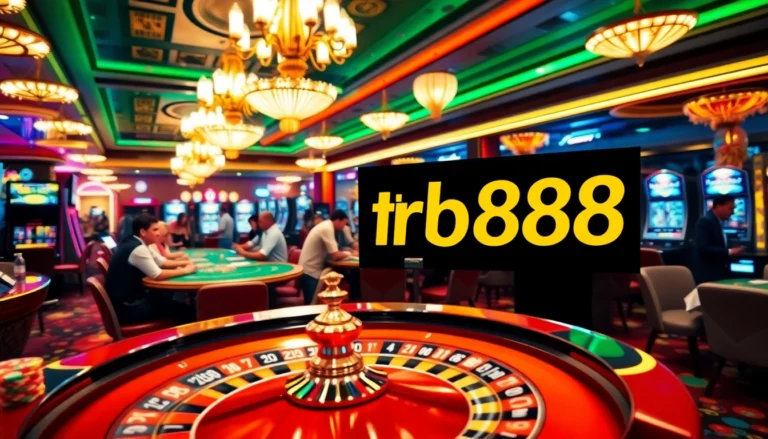 Experience the excitement of tr88 with vibrant casino activities featuring roulette and blackjack tables.